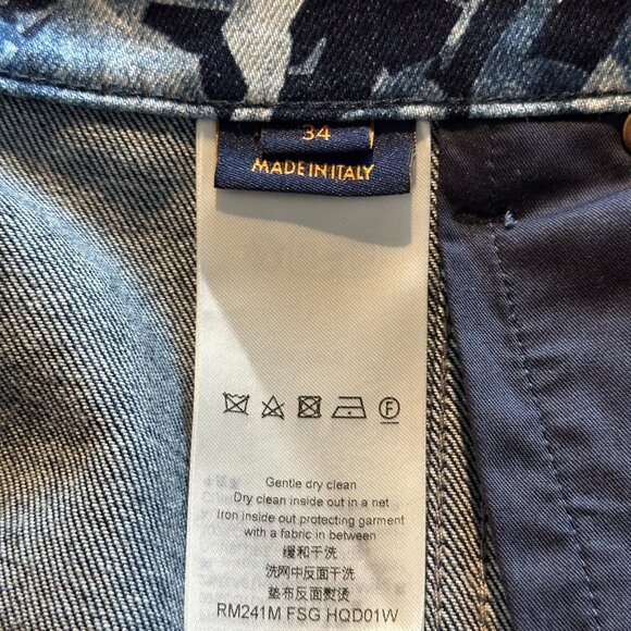 Louis Vuitton Blue Floral Monogram Jeans - Picture 4 of 8